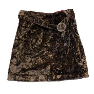 70s brown velvet mini skirt (10)